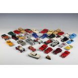 A collection of Dinky Toys vehicles, including three No. 157 Jaguars, two No. 162 Ford Zephyrs,