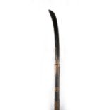 A fine Japanese naginata, Edo period. the curved single-edged blade with fine even hamon, blade