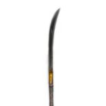 A fine Japanese naginata, Edo period, the curved single-edged blade with fine even hamon, blade