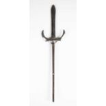 A Japanese magari-yari, Edo period, with stylistic trident (bull’s horn) head, head length 18.5cm,