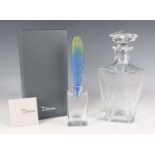 A Daum Feather Quill Cheyenne perfume bottle and stopper, late 20th century, designed by Hilton