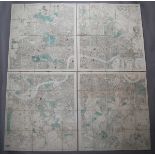 Edward Stanford (Publisher) - 'Stanford’s Library Map of London and its Suburbs', a set of four