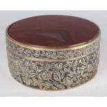 A Chinese export silver gilt circular box and cover by Da Xing, late 19th century, probably produced