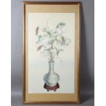 A Chinese watercolour painting on paper, 20th century, after Lang Shining (Giuseppe Castaglione),
