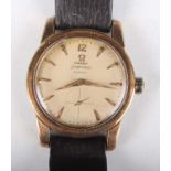 An Omega Seamaster Automatic gilt metal fronted and steel backed gentleman's wristwatch, Ref.