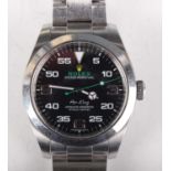 A Rolex Oyster Perpetual Air-King stainless steel gentleman's bracelet wristwatch, Ref. 116900,