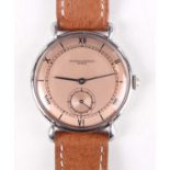 A Vacheron & Constantin Genève stainless steel circular cased gentleman's wristwatch, circa 1940s,