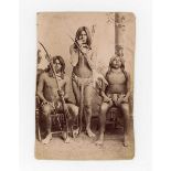 PHOTOGRAPHS. A group of five cabinet photographs of Native Americans, three published by E.A.