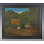 John Shelley (British 1938-2000) - ‘The Cottage’, oil on board, signed, titled and dated 1969 verso,