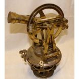 A good quality surveyor's theodolite/level by Suffett of London with silvered circular dial (minus