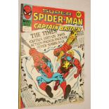 A Marvel 1977 Super Spider-Man and Captain Britain single-edition comic