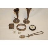 A gentleman's silver cased pocket watch by Hotterell of Liskeard (af);