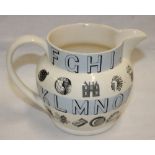 A Wedgwood pottery alphabet jug designed by Eric Ravilious,