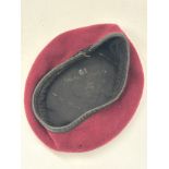 A WWII British Airborne 1943 dated red beret, Supak Manufacturing Co. Ltd, code N