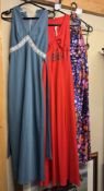 3 1960s - 1970s Evening dresses size 10 including Ronald Joyce etc