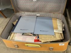 An interesting suitcase of ephemera etc