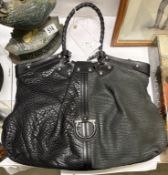 A Salvatore-Ferragamo designer large leather bag approximately 18 inch wide, 11 inch tall with