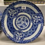 A blue & white Japanese Arita Ware porcelain charger