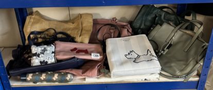 5 Radley ladies handbags and shopping bags, umbrella and other makes