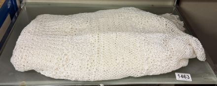 Round crocheted tablecloth approx 200cm