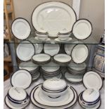 A good large vintage Royal Worcester dinner service Tienshan pattern approximately 70 pieces