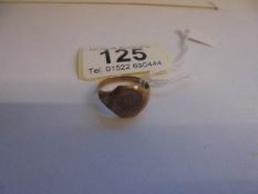 A 10ct gold signet ring, 2.8 grams.