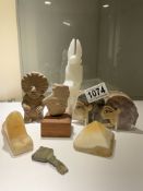 A quantity of stone Egyptian figures