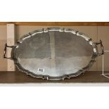 A Sterling silver serving tray 2.3kg Herbert Edward Barker & Frank Ernest Barker