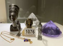 A quantity of miscellaneous Egyptian figures and gems