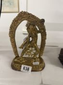 .A brass figure of The Tantric Buddhist deity Vajrayana
