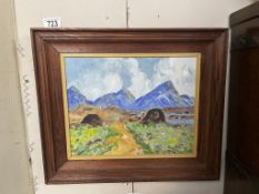 An oil on board Connemara Turk stacks