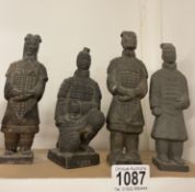 A quantity of miniature terracotta warrior figures