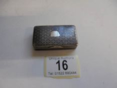 A good silver snuff box.