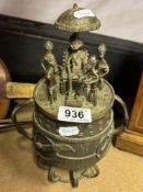 An Ashanti cast bronze ceremonial lidded Kuduo pot