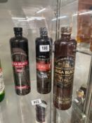 Three bottles of RIGA Black Balsam including Cherry, Original & Balzams