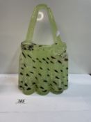 A vintage Murano handbag style vase