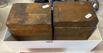 Negatives â€“ Approximately 100 Edwardian quarter-plate glass negatives in two wooden boxes.