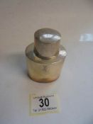 A Silver tea caddy, 57 grams, Birmingham, 1887.