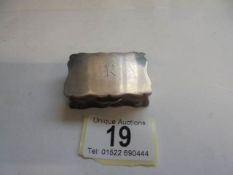 An 18th century silver snuff box, Chester 1787.