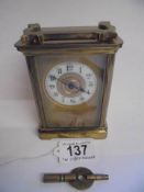 A good mid 20th century brass carriage clock in working order.
