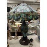 A Minster Copeland double tiffany table lamp
