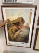 A rare WW1 original print Titled The Hardest Goodbye.