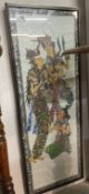 A Balinese silk painted picture 33 x 92cm