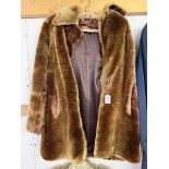Vintage fur coat with metal fastening AF