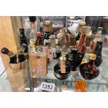 A quantity of alcohol miniatures including Gin, LIcquer, Port etc
