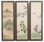 Three-panel screen