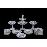 Cipolla blu porcelain service in openwork pattern. MEISSEN
