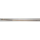 A British cavalry lance, late 19th century, 108” overall, tapered ash haft with 18” leather covering