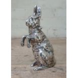 WMF, an early 20th century hollow ware model realistically modelled as a hare, marked 'WMFB' and '