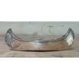 A late Victorian novelty silver Canadian canoe, Stokes & Ireland Ltd, Chester 1897, length 17.5cm,